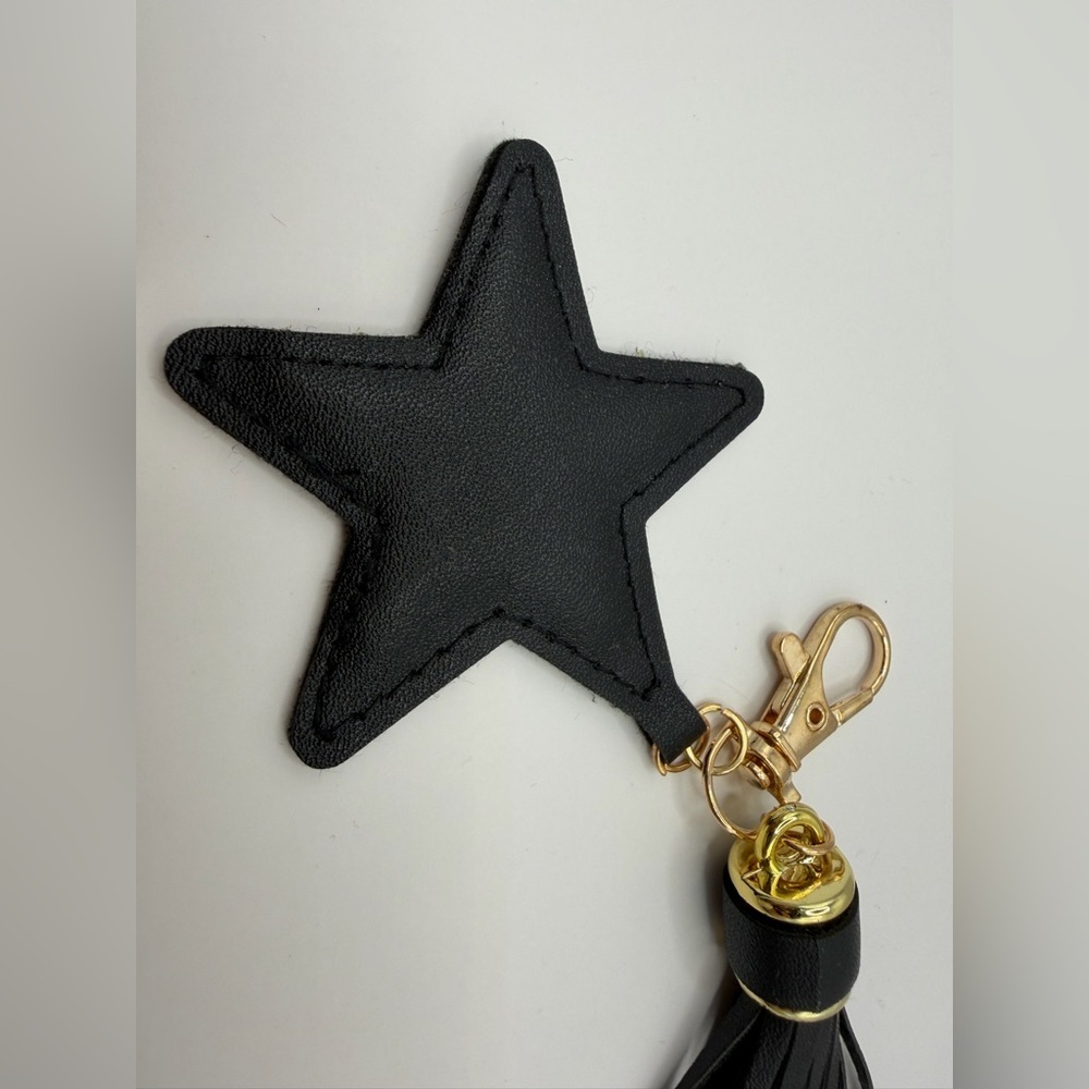 Black Star Keychain Bag Charm with Tassel NWT - Picture 4 of 5